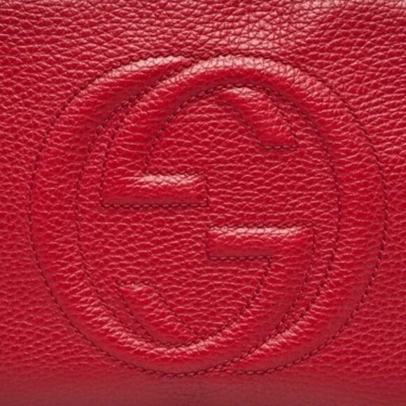 Gucci Red/White/Blue Leather Soho Disco Shoulder Bag - Picture 5 of 11